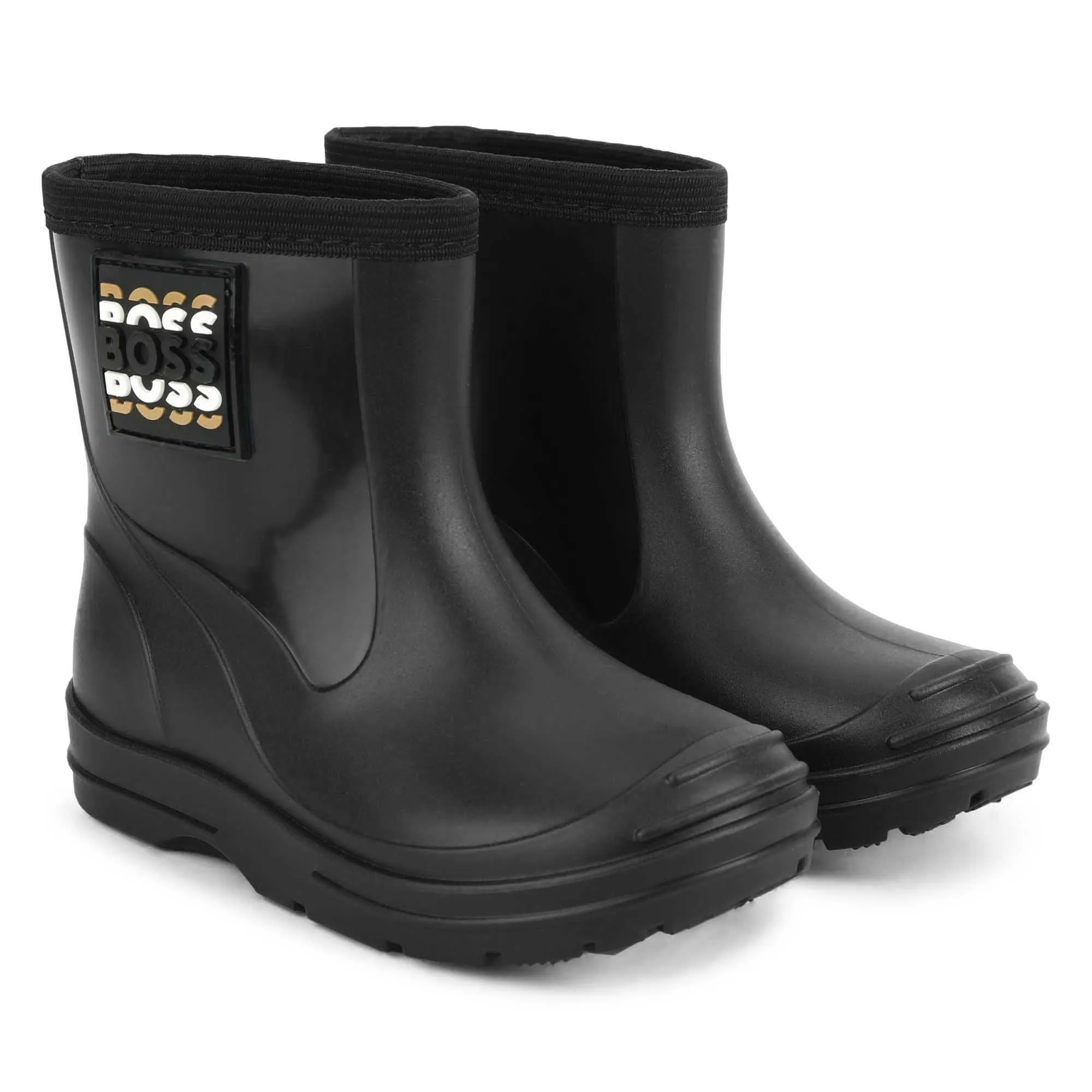 Black Logo Wellies