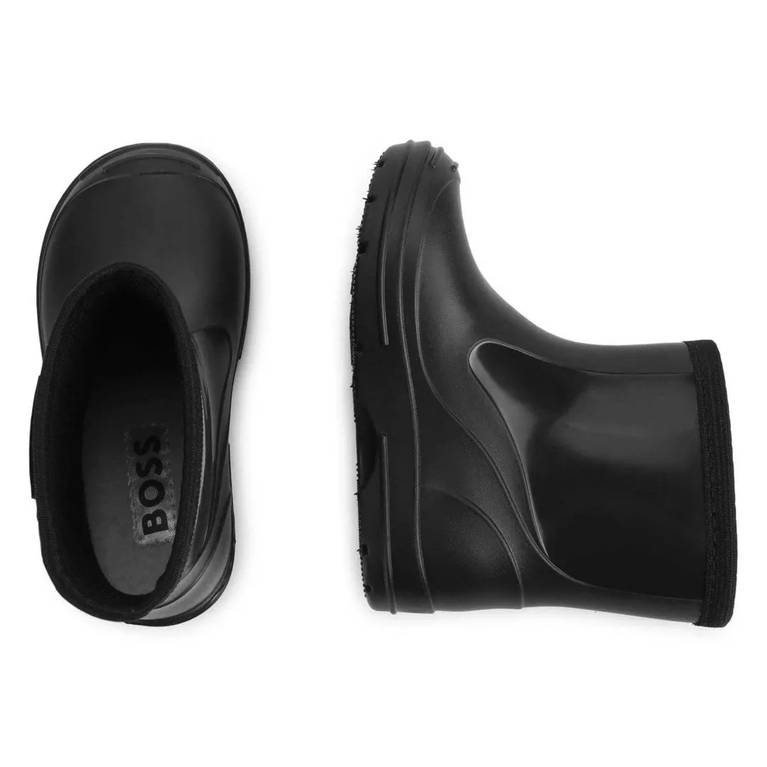 Black Logo Wellies