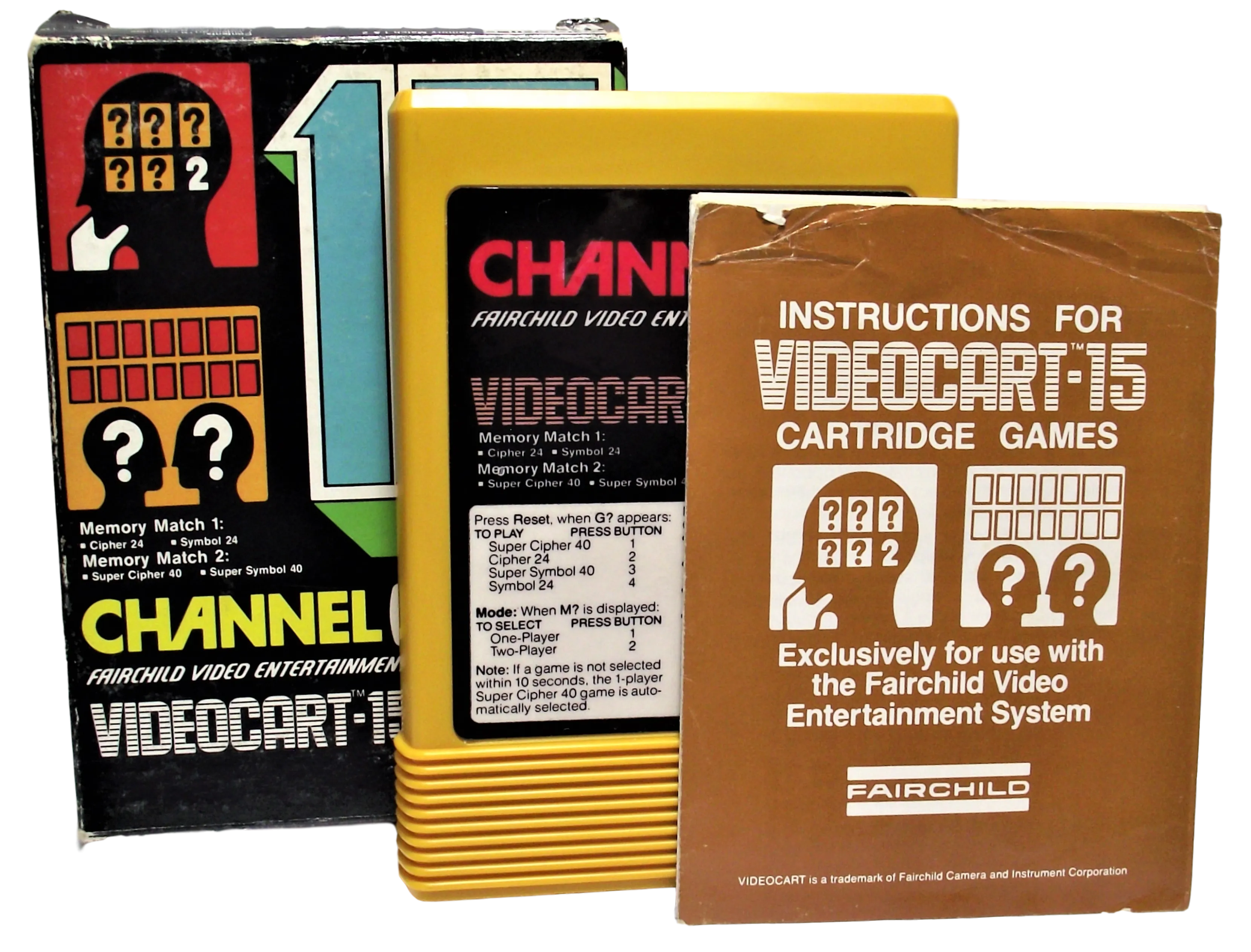 Boxed Channel F Videocart Fairchild Video Entertainment System 15 Memory Match