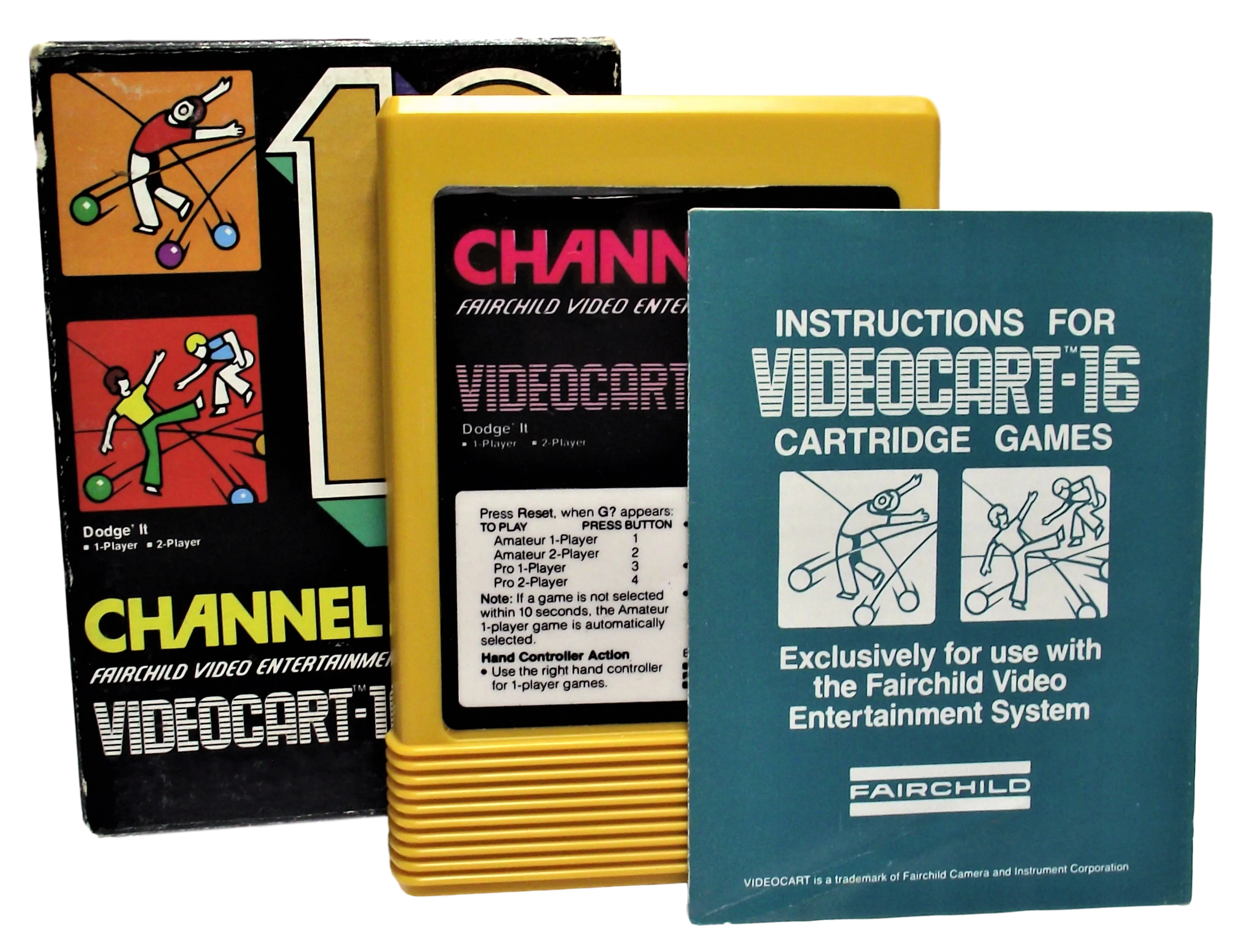 Boxed Channel F Videocart Fairchild Video Entertainment System 16 Dodge It