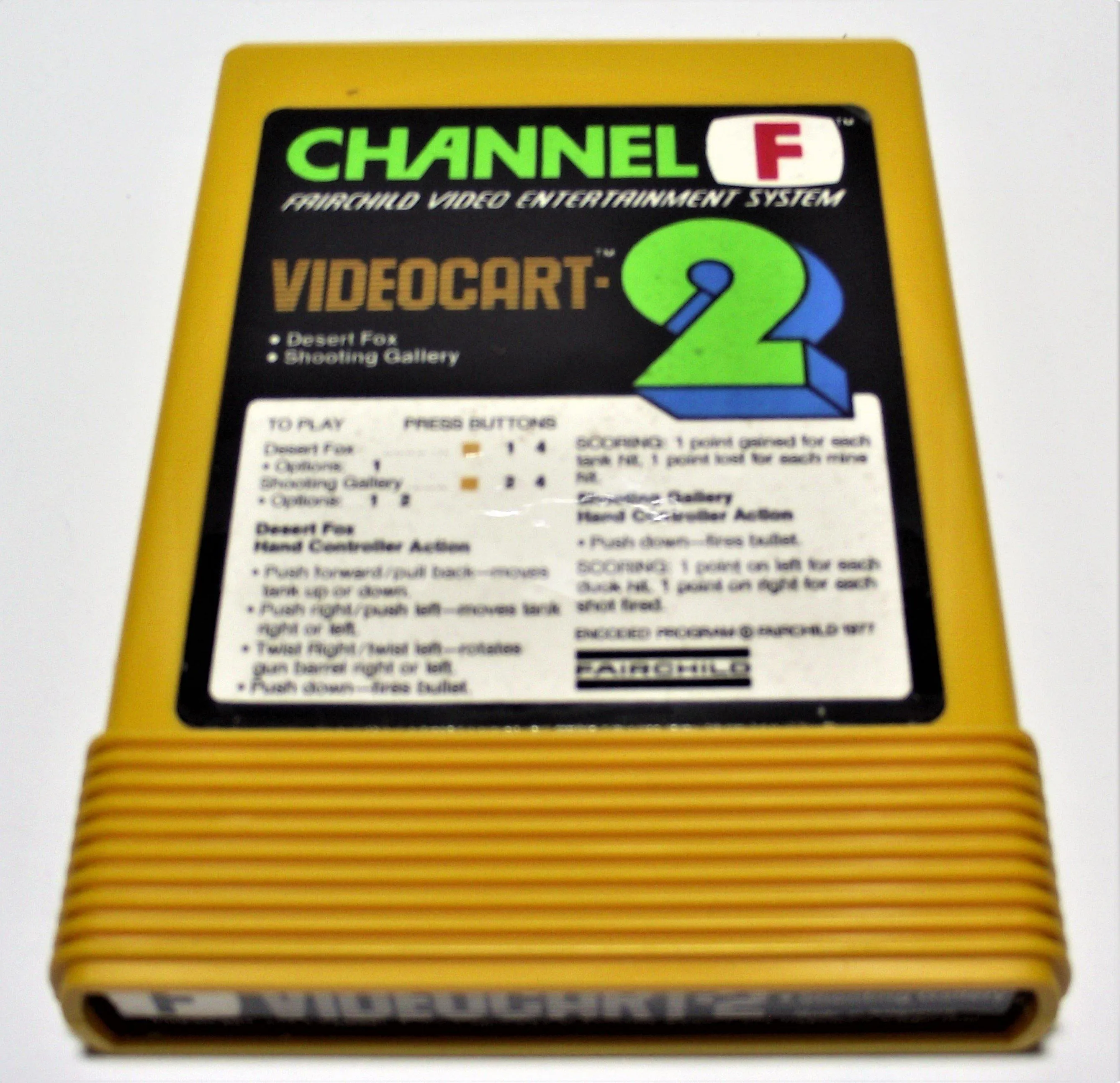 Boxed Channel F Videocart Fairchild Video Entertainment System 2 Desert Fox Shooting Gallery