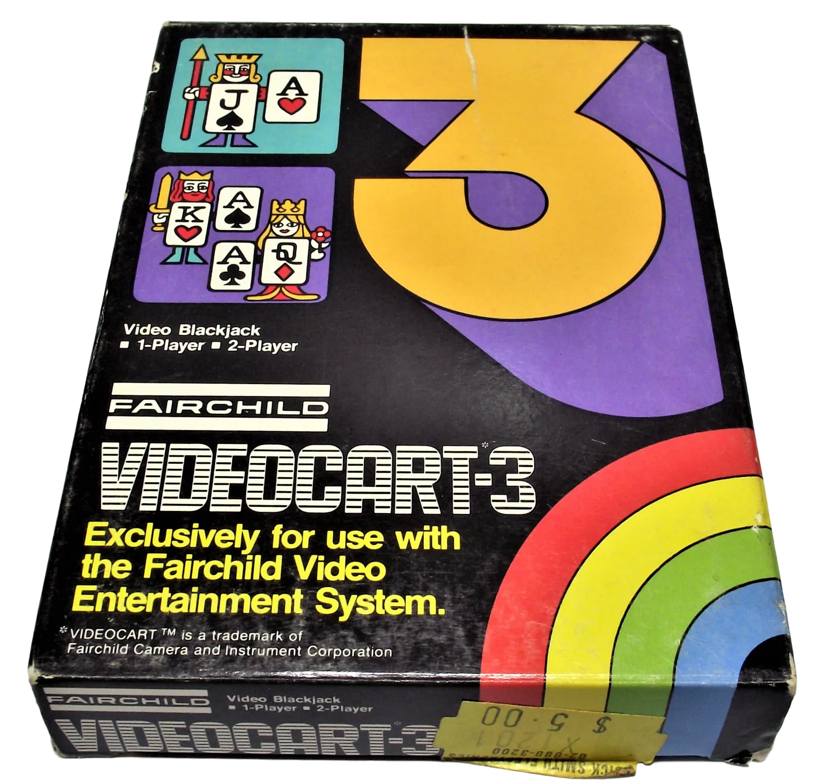 Boxed Channel F Videocart Fairchild Video Entertainment System 3 Video Blackjack