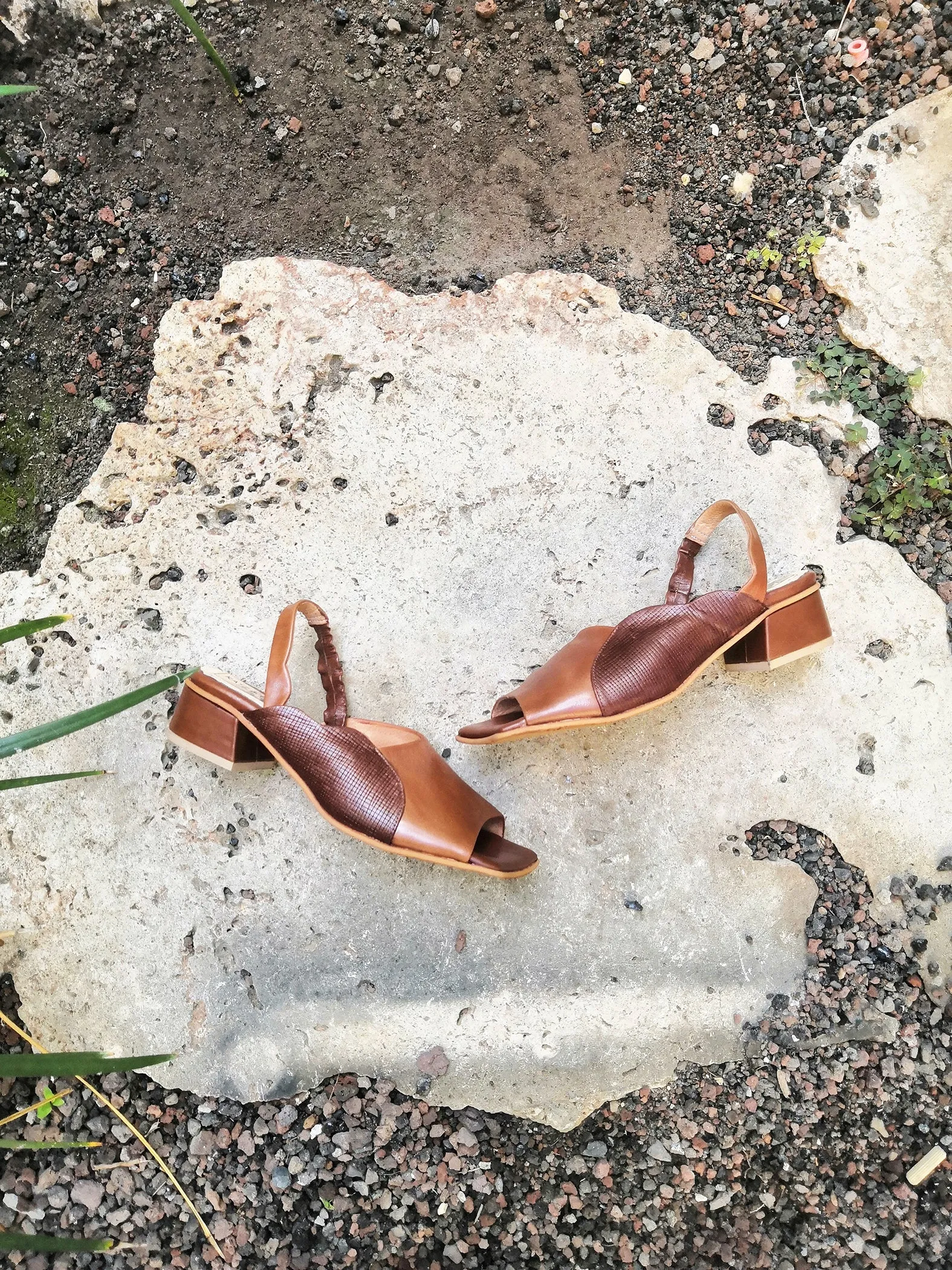 Brown Clouds- Square Toe Sandals