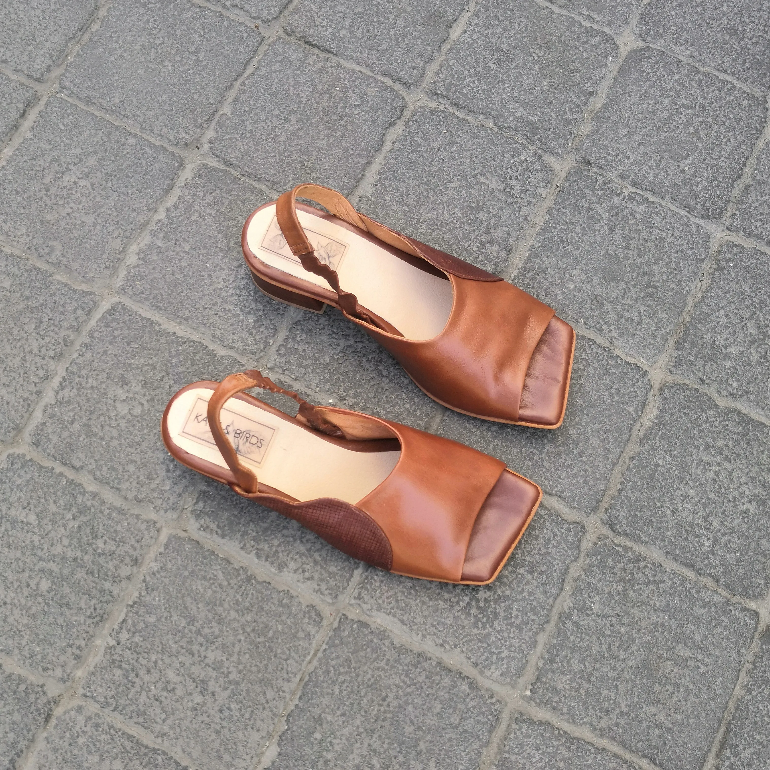 Brown Clouds- Square Toe Sandals