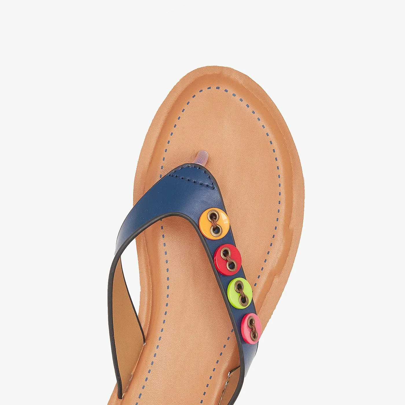 Buttoned Chappals for Girls