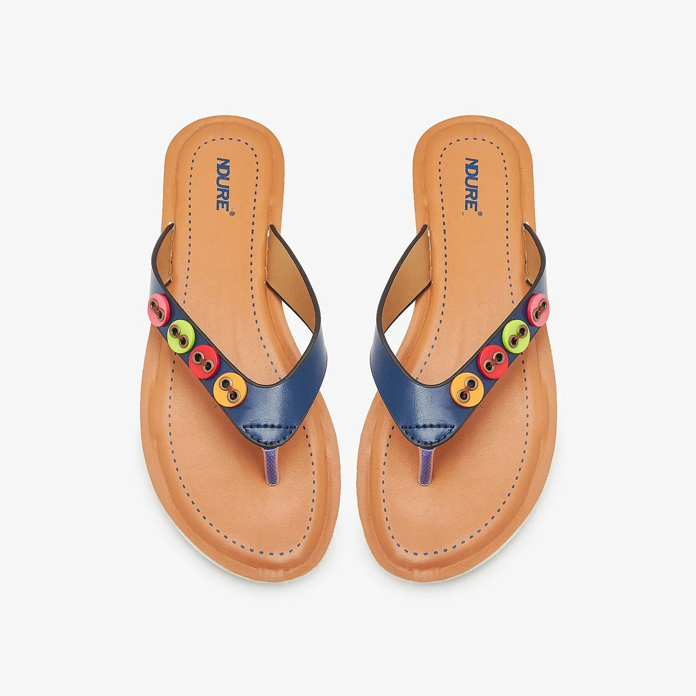 Buttoned Chappals for Girls