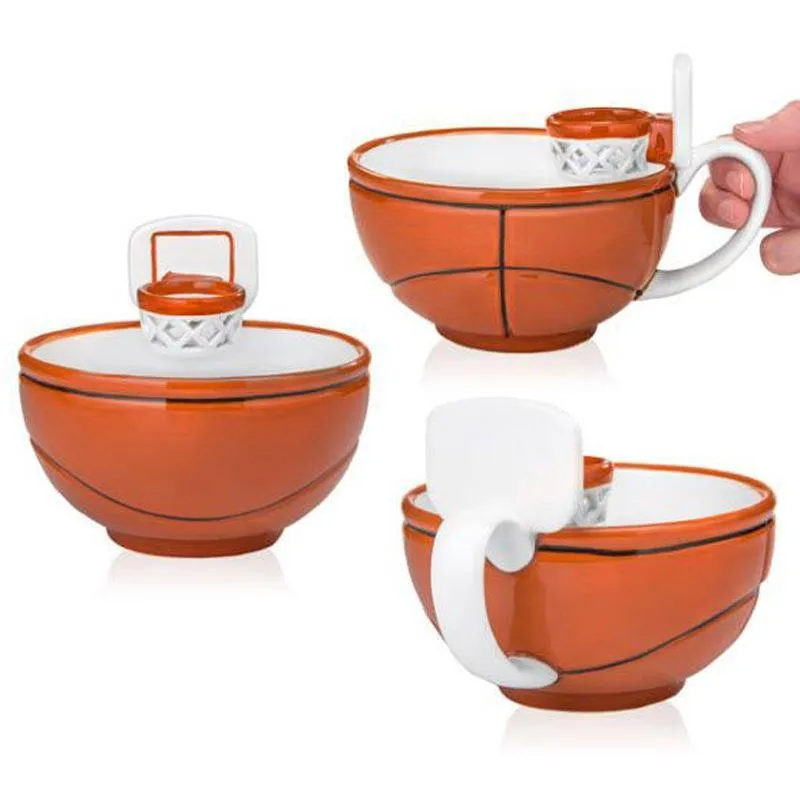 Ceramic basketball football cup children's milk cup