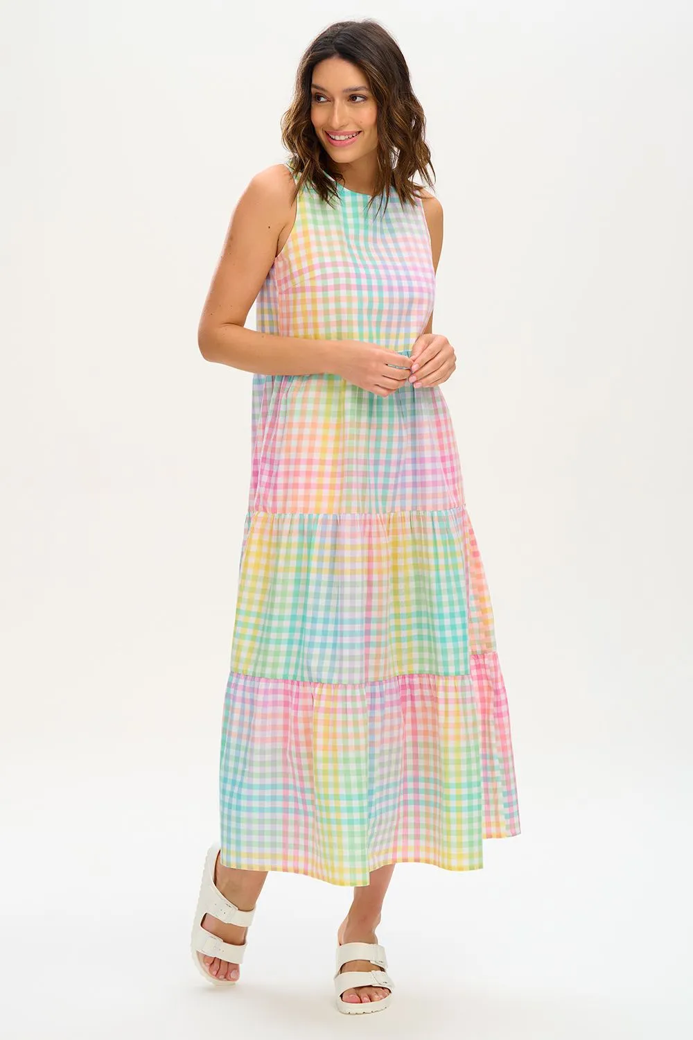 Clover Maxi Smock | Rainbow Gingham (Multi)