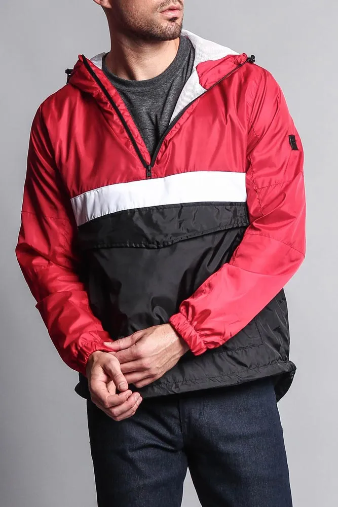 Contrasting Wind Breaker Hoodie