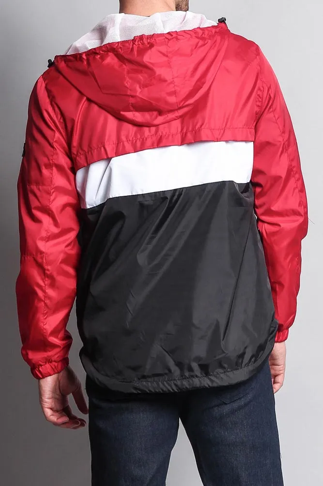 Contrasting Wind Breaker Hoodie