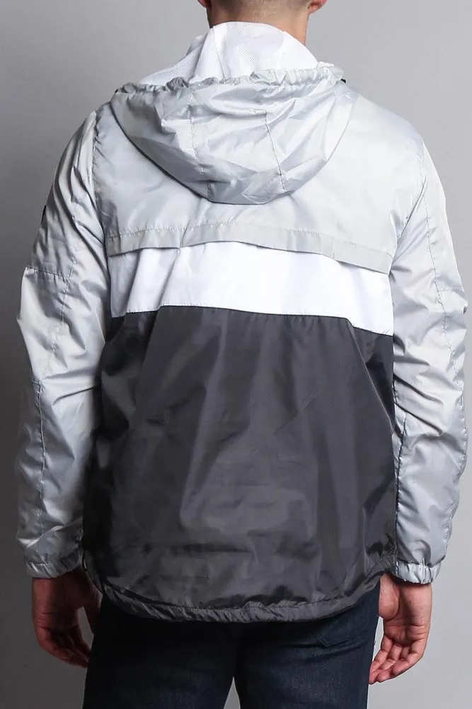 Contrasting Wind Breaker Hoodie