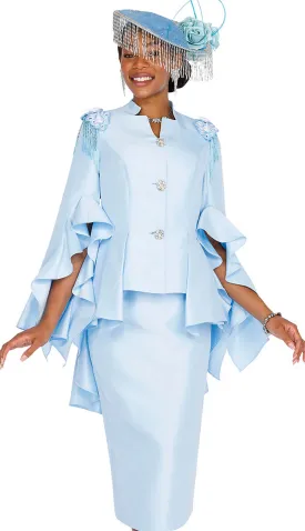 Designer Church Suit 5871-Blue