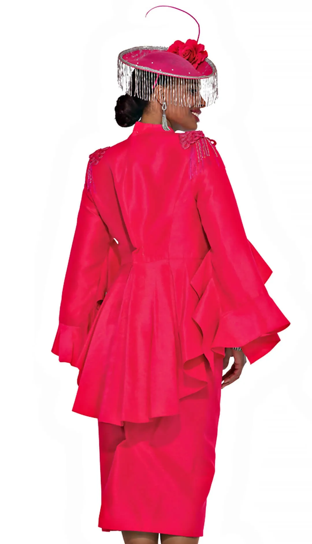 Designer Church Suit 5871-Fuchsia