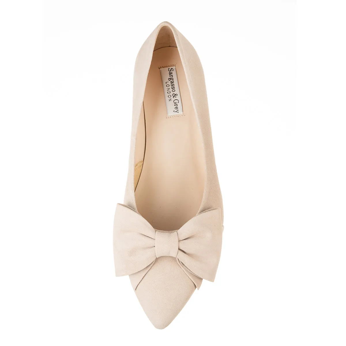 Dionne Extra-Wide Fit Flats - Beige Suede