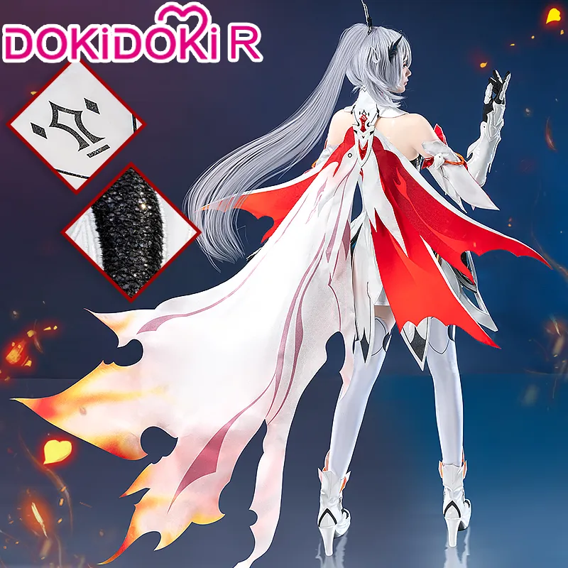 DokiDoki-R Game Honkai Impact 3 Cosplay Kiana Kaslana Costume / Wig Herrscher of Flamescion