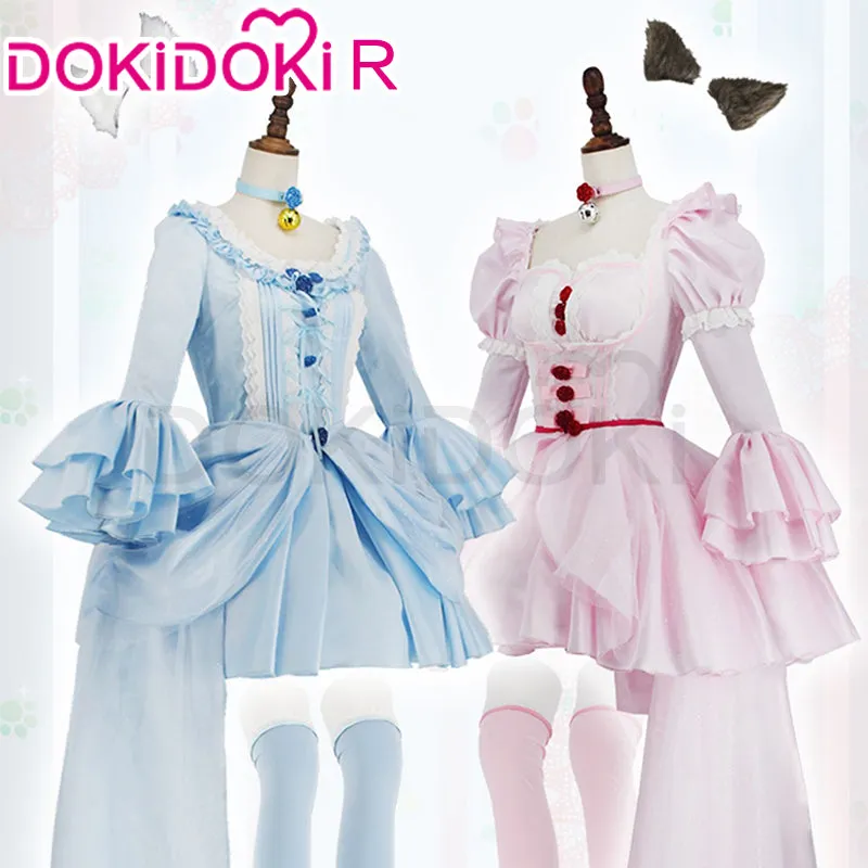 DokiDoki-R Game Nekopara Cosplay Vanilla / Chocola Costume Poster dress