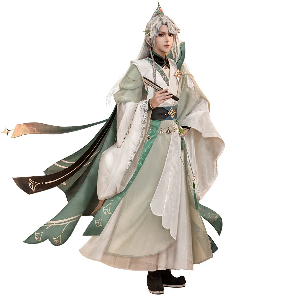 DokiDoki-SR Game Genshin Impact Cosplay Al haitham Costume / Wig the Autumn Equinox Doujin Antiquity