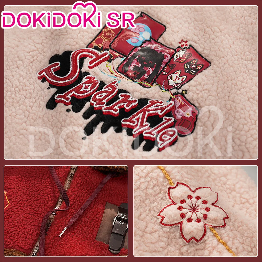 DokiDoki-SR Game Honkai: Star Rail Cosplay Costume Sparkle  / Robin Doujin The Dome of the Stars in Winter Plush Jacket Casual Wear