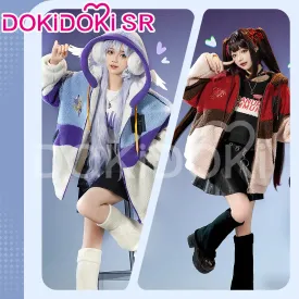 DokiDoki-SR Game Honkai: Star Rail Cosplay Costume Sparkle  / Robin Doujin The Dome of the Stars in Winter Plush Jacket Casual Wear