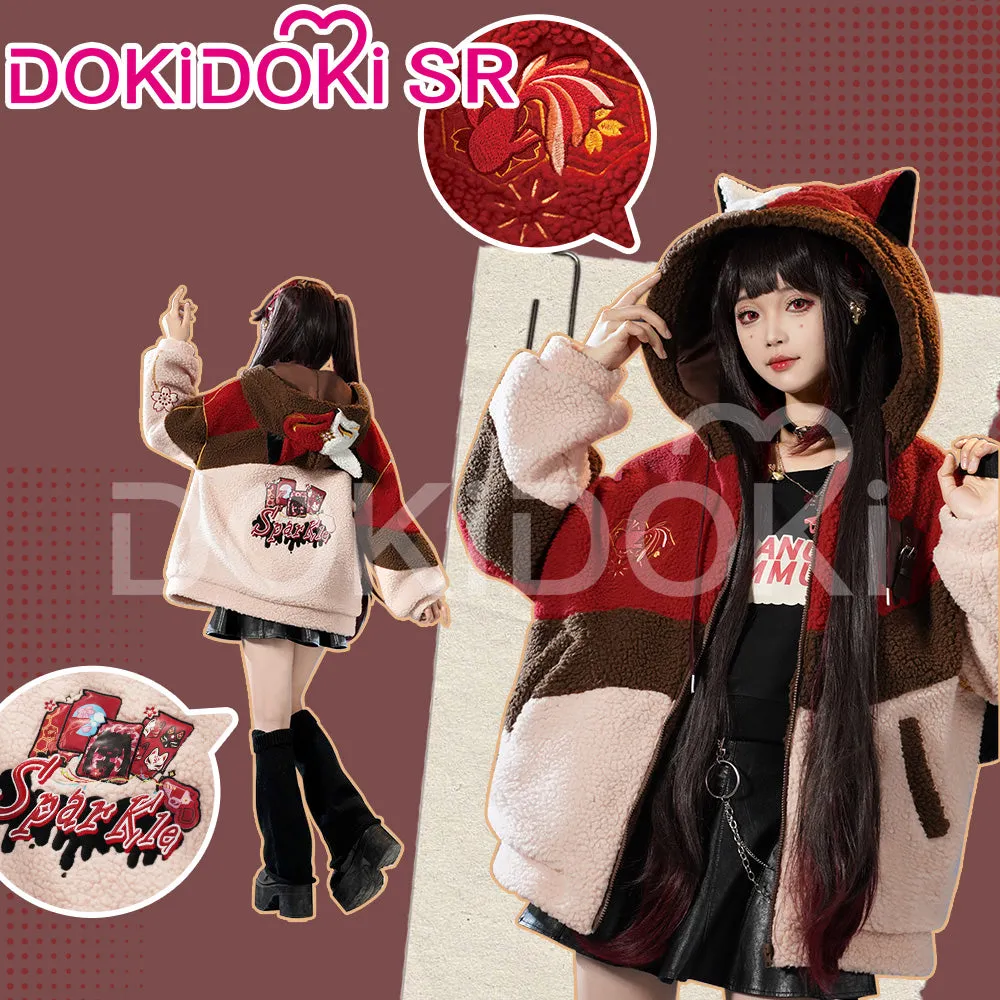 DokiDoki-SR Game Honkai: Star Rail Cosplay Costume Sparkle  / Robin Doujin The Dome of the Stars in Winter Plush Jacket Casual Wear