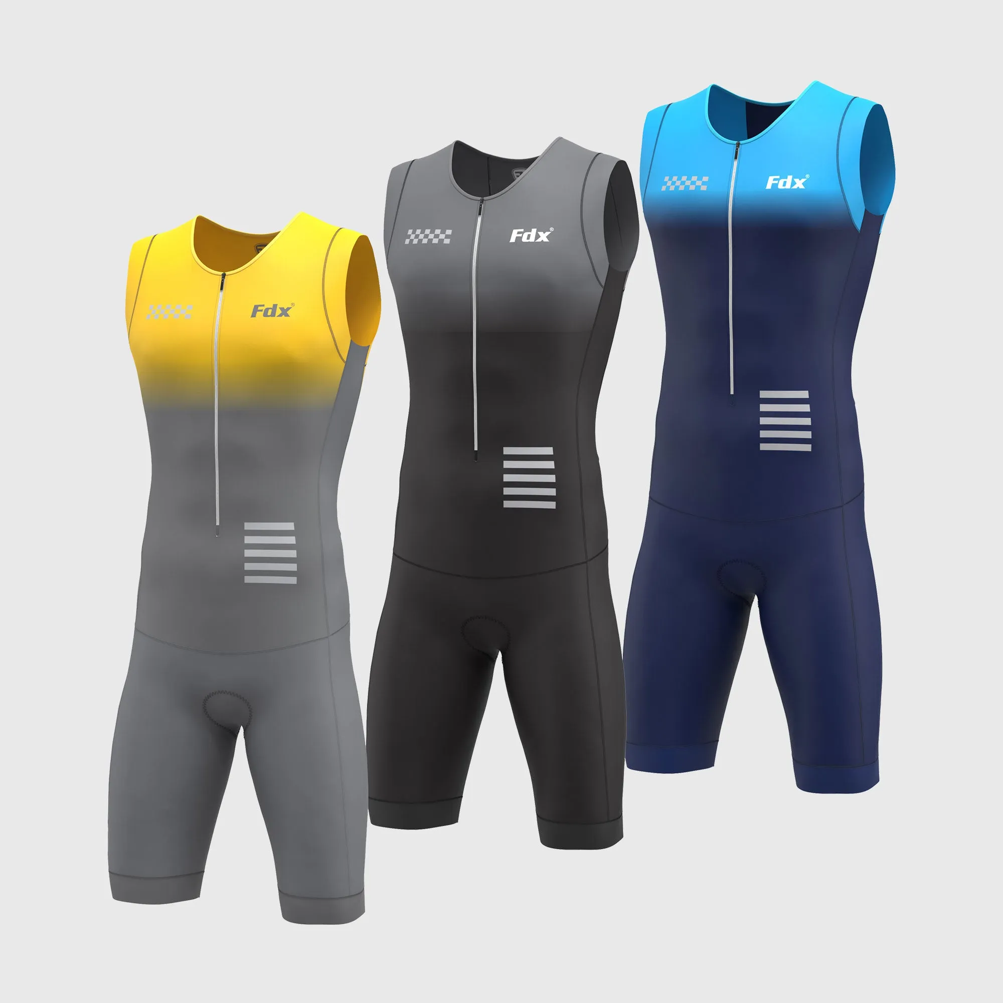 Fdx Duo Blue Men's & Boy's Padded Triathlon Suit