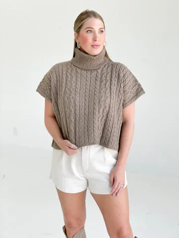 Giselle Sweater Top - Mocha