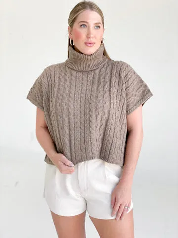 Giselle Sweater Top - Mocha