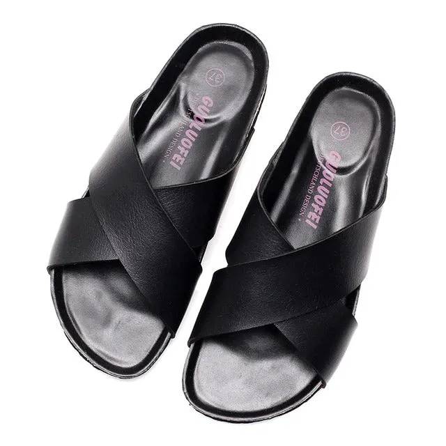 Groovywish Men Basic Orthopedic Sandals Casual Fashionable Slides