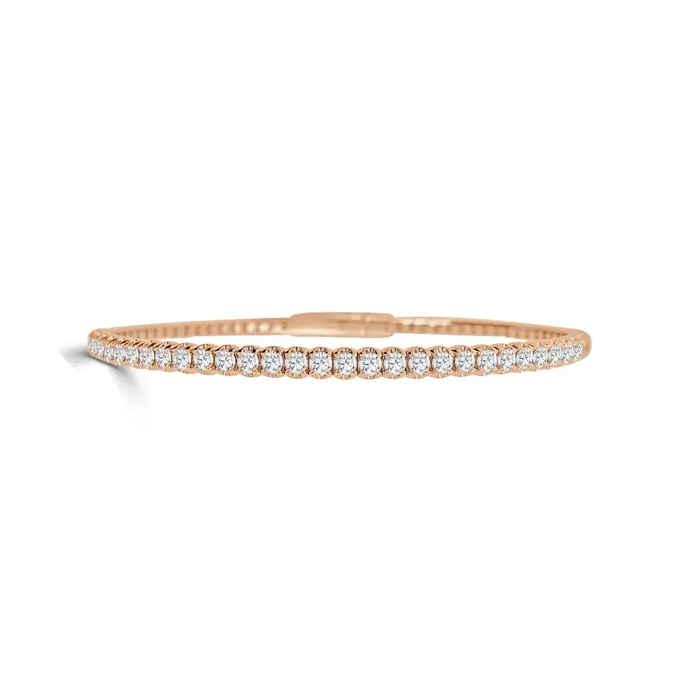 Half Eternity Buttercup Diamond Flexible Bangle