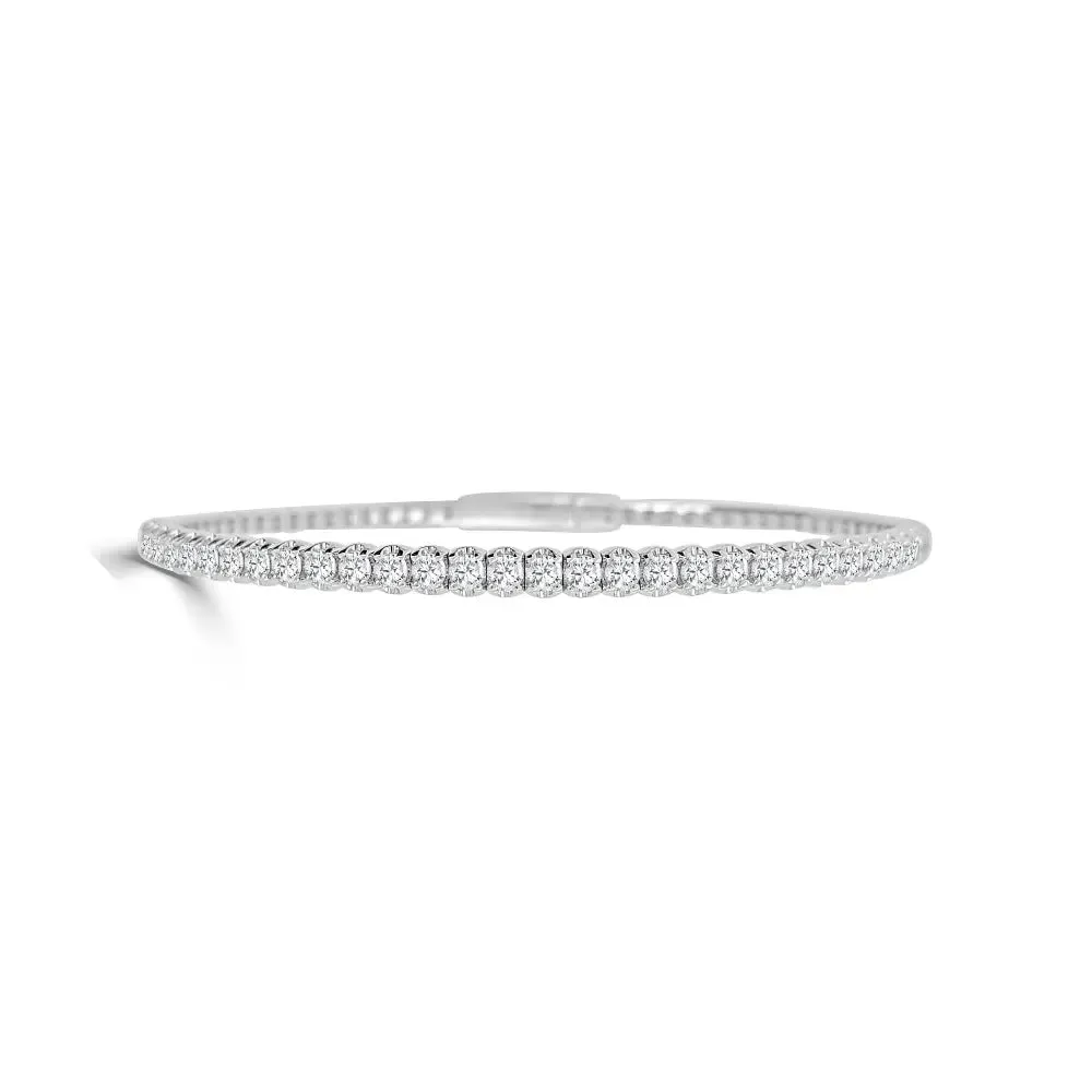 Half Eternity Buttercup Diamond Flexible Bangle