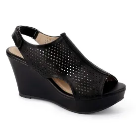 Hollow Peep Toe Wedge Sandal