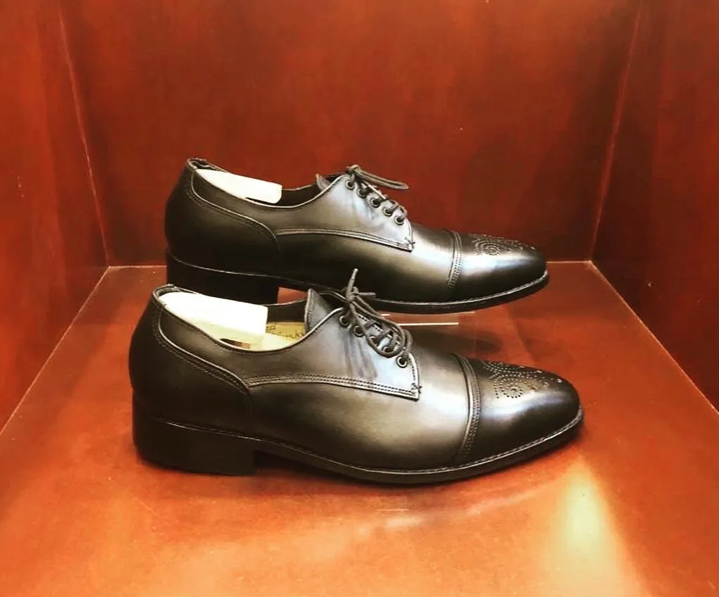 Javier Black Brogue Toe