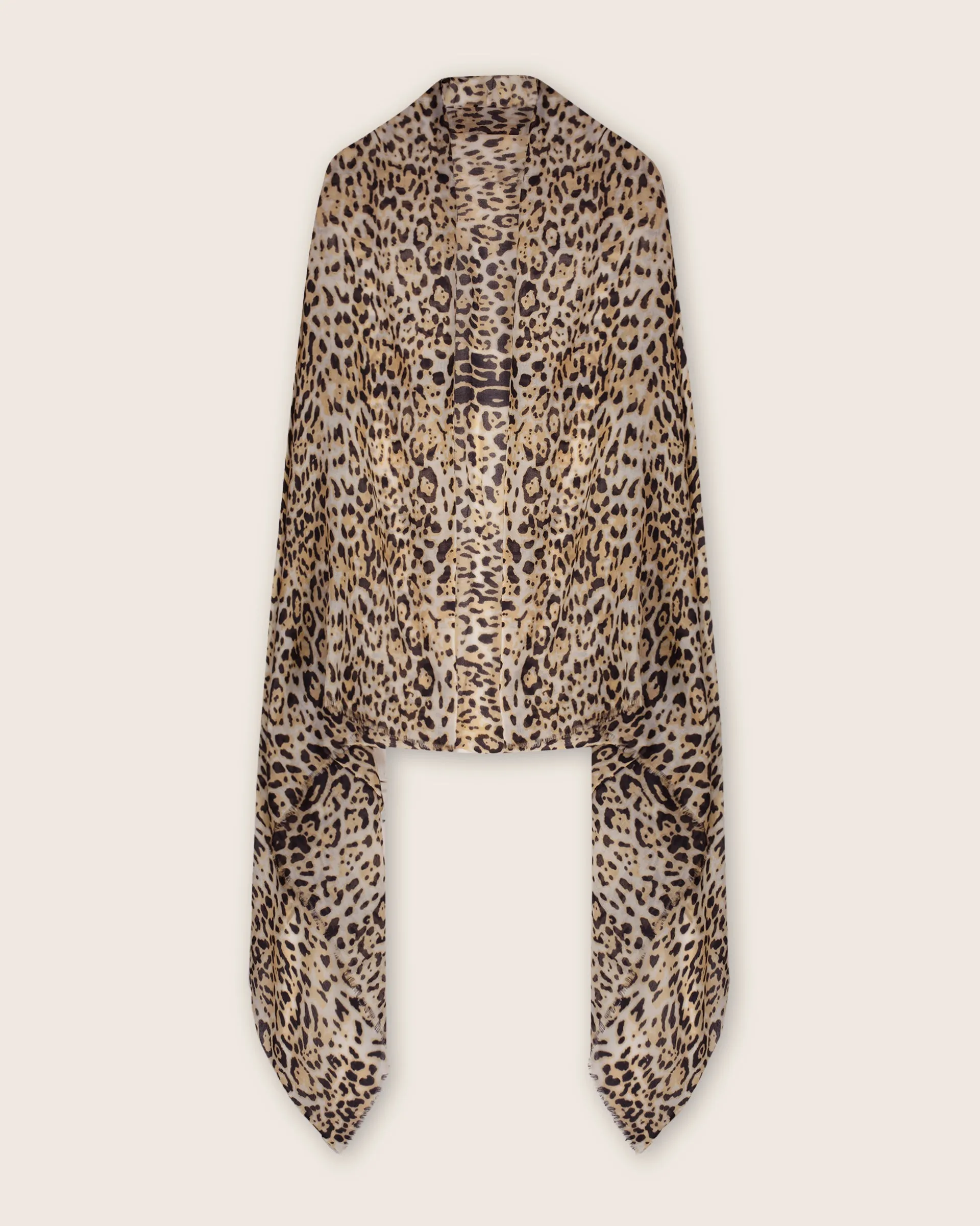 Leopard Print Lightweight Cashmere Wrap