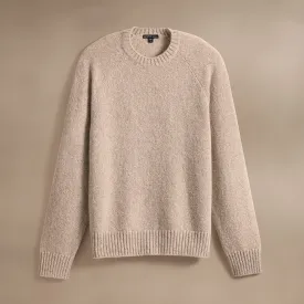 Lightweight Textured Cashmere Crew - Hazel