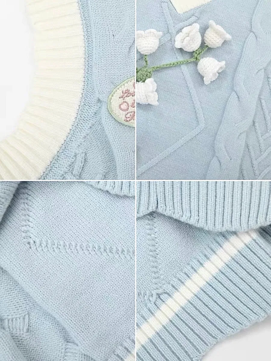 Lily of the Valley First Love Baby Blue Knit Vest