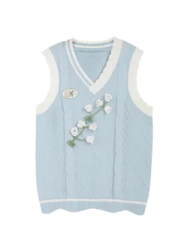 Lily of the Valley First Love Baby Blue Knit Vest