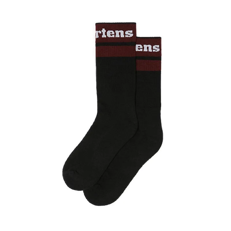 Logo Unisex Sock Cherry Red- Black