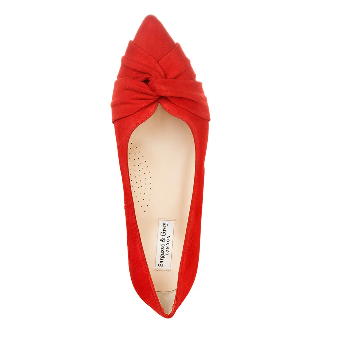 Lola Extra-Wide Fit Court Shoe – Red Suede