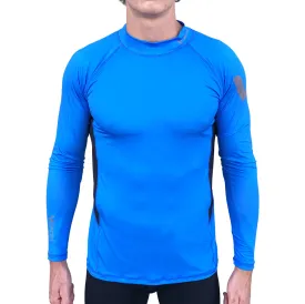 Long Sleeve Rash Top - Cyan/Black