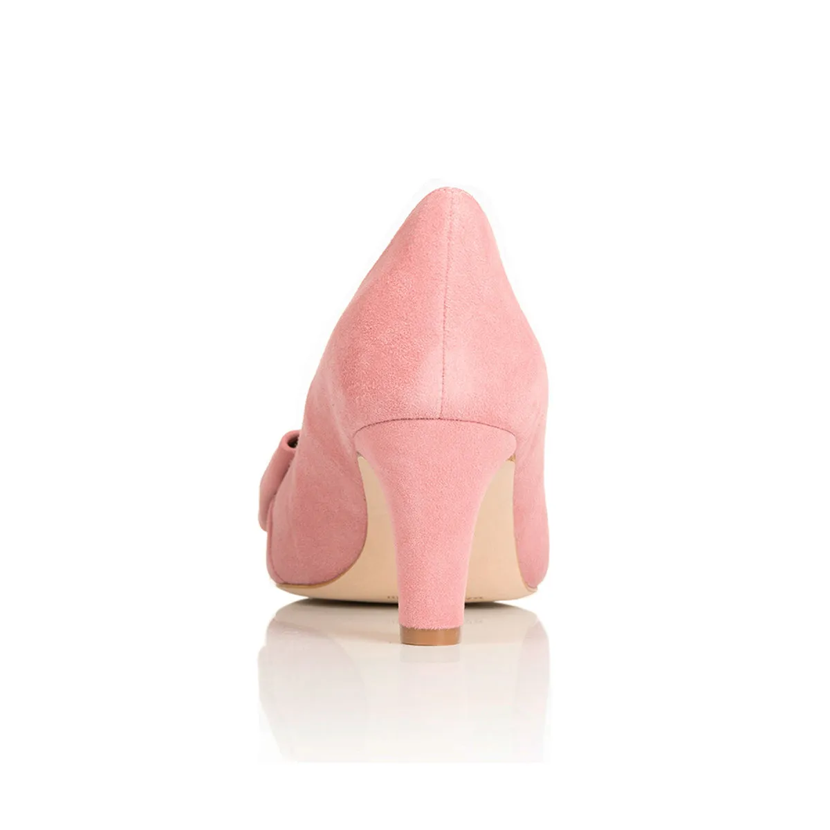 Lori Extra-Wide Fit Court Shoe – Candy Pink Suede