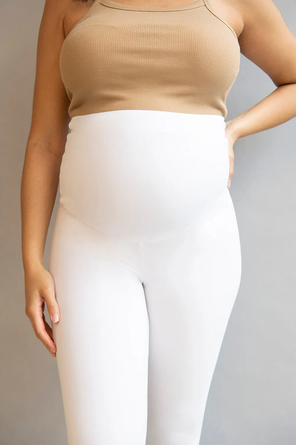 Maternity Lightweight Everyday Leggings - White