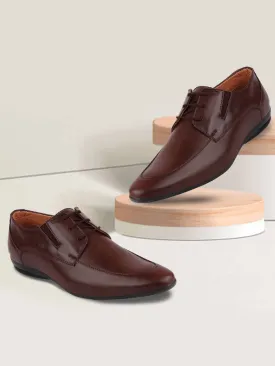 Men Brown Formal Lace-Up Derby Shoes