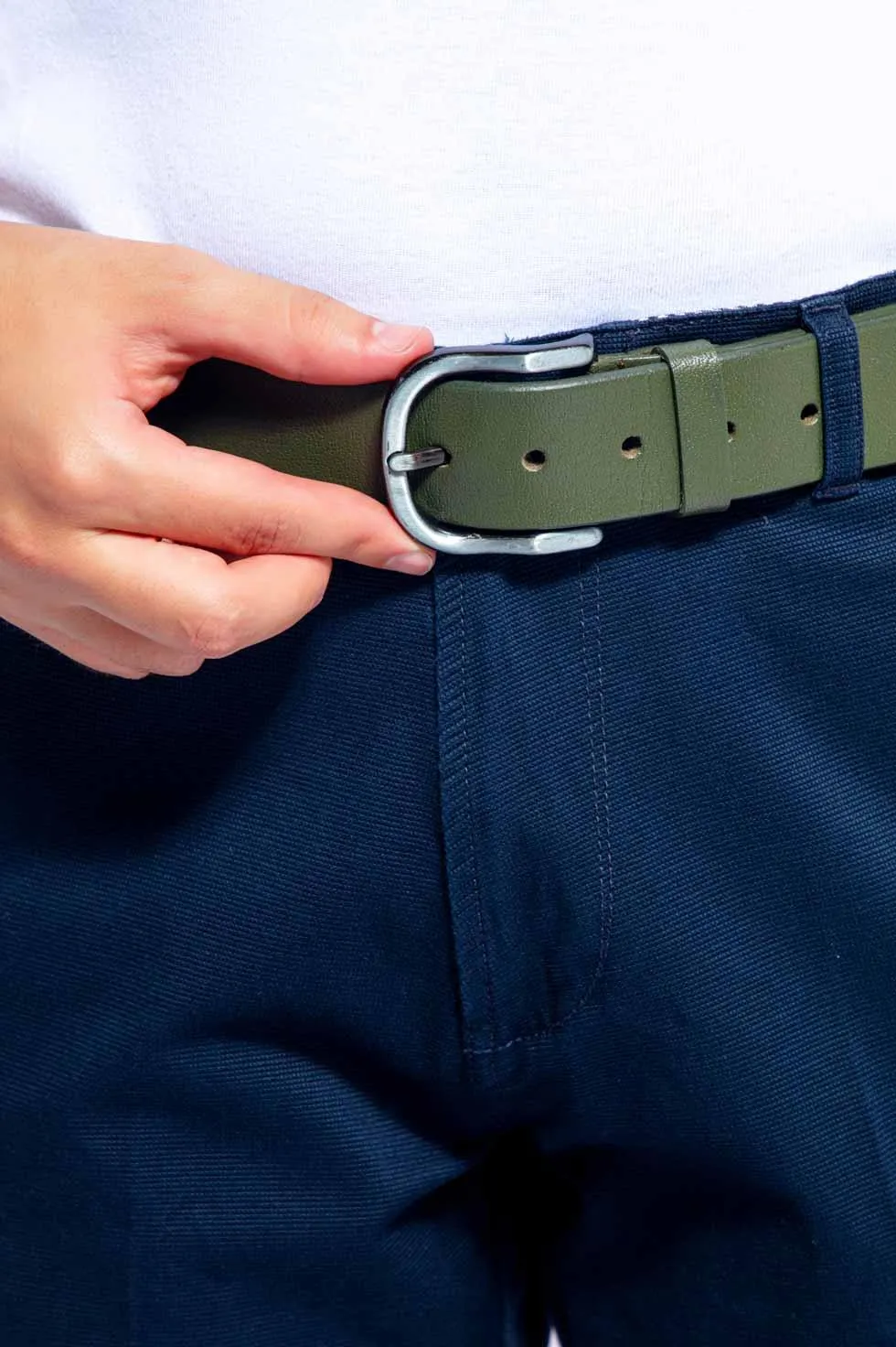 MEN'S BELT IN OLIVE