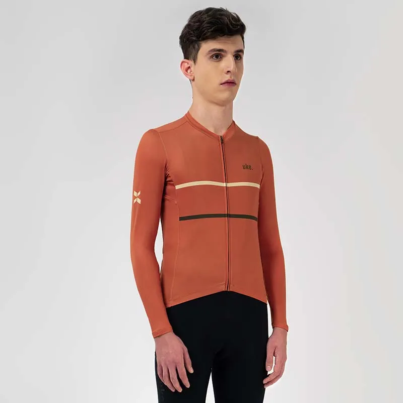 Men's Training LS Jersey A002-Brick Red