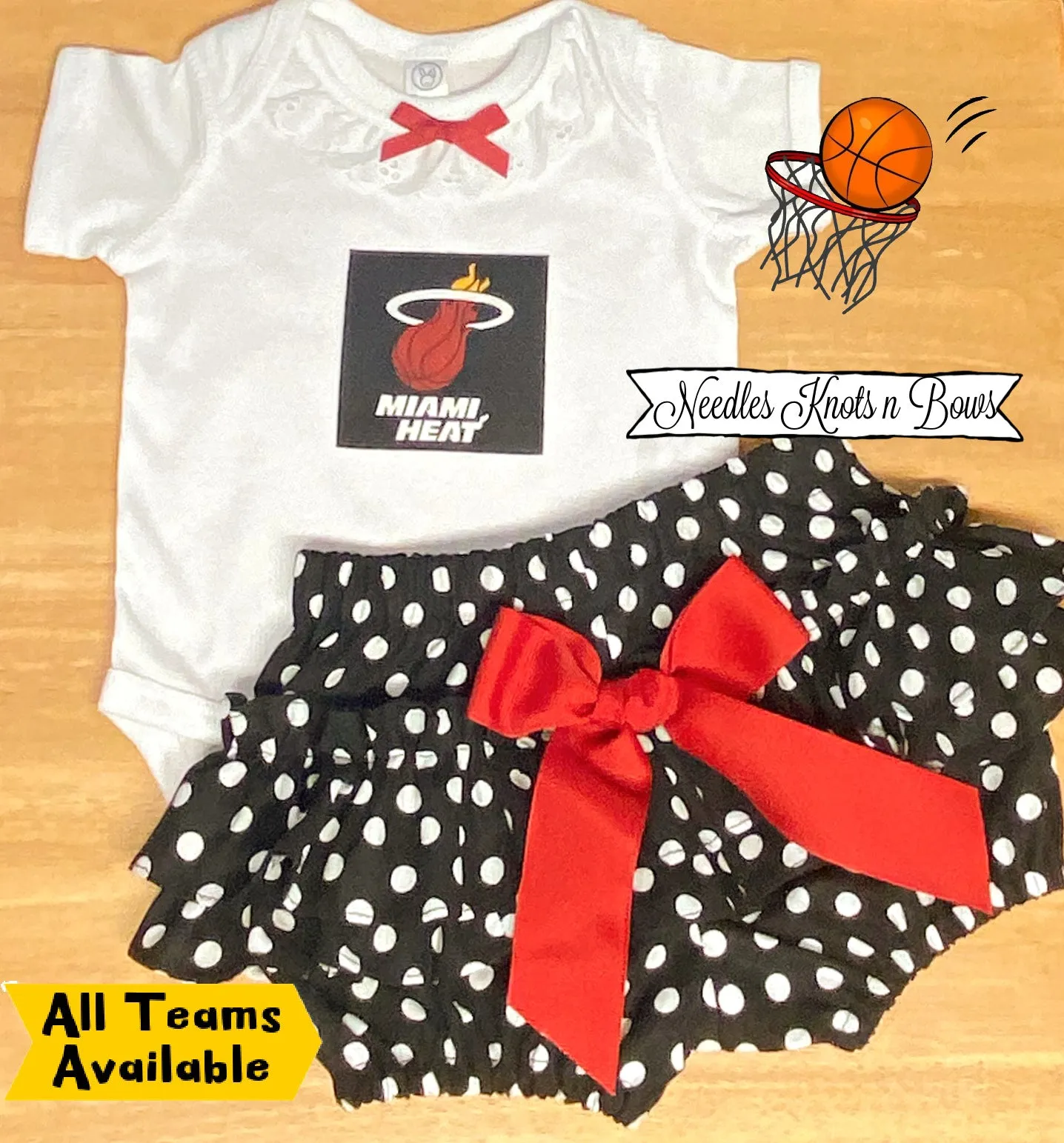 Miami Heat Basketball Outfit, Baby Girls Toddlers