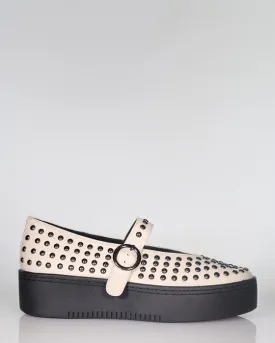 Minx Stanley Stud Bone Leather Casual