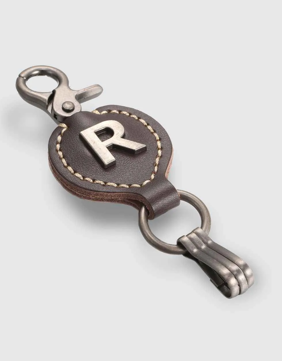 Monogrammed Ringlet Alphabet Keychain