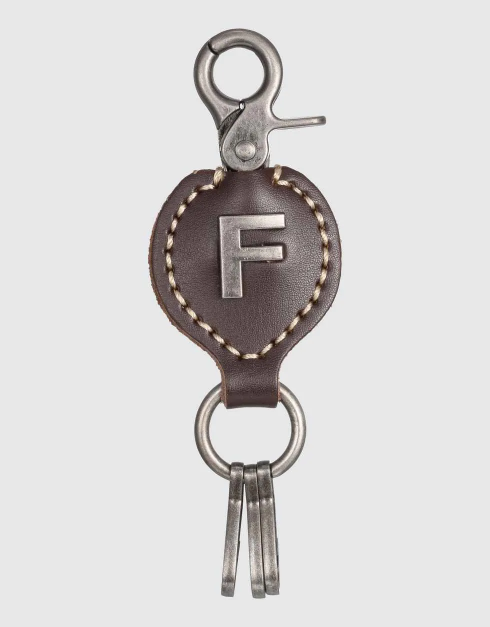 Monogrammed Ringlet Alphabet Keychain