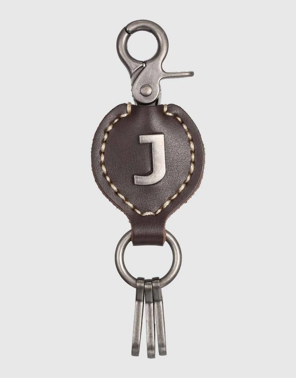 Monogrammed Ringlet Alphabet Keychain