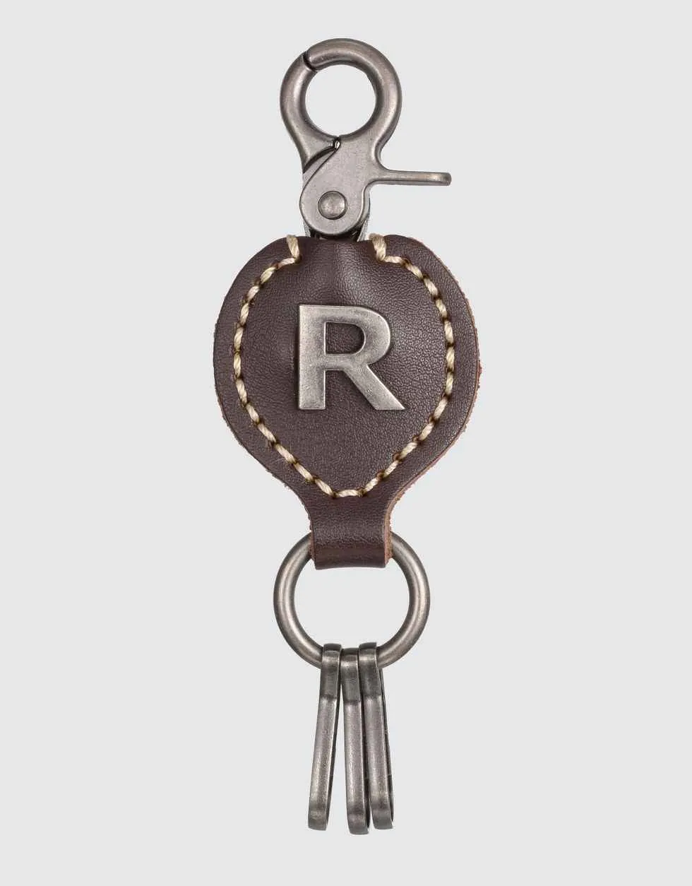 Monogrammed Ringlet Alphabet Keychain